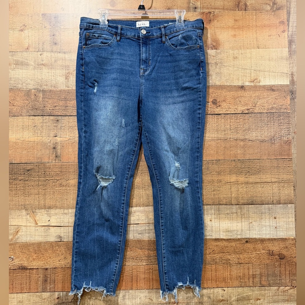 Nicole Miller High Rise Ankle Slim Blue Jeans Size 12